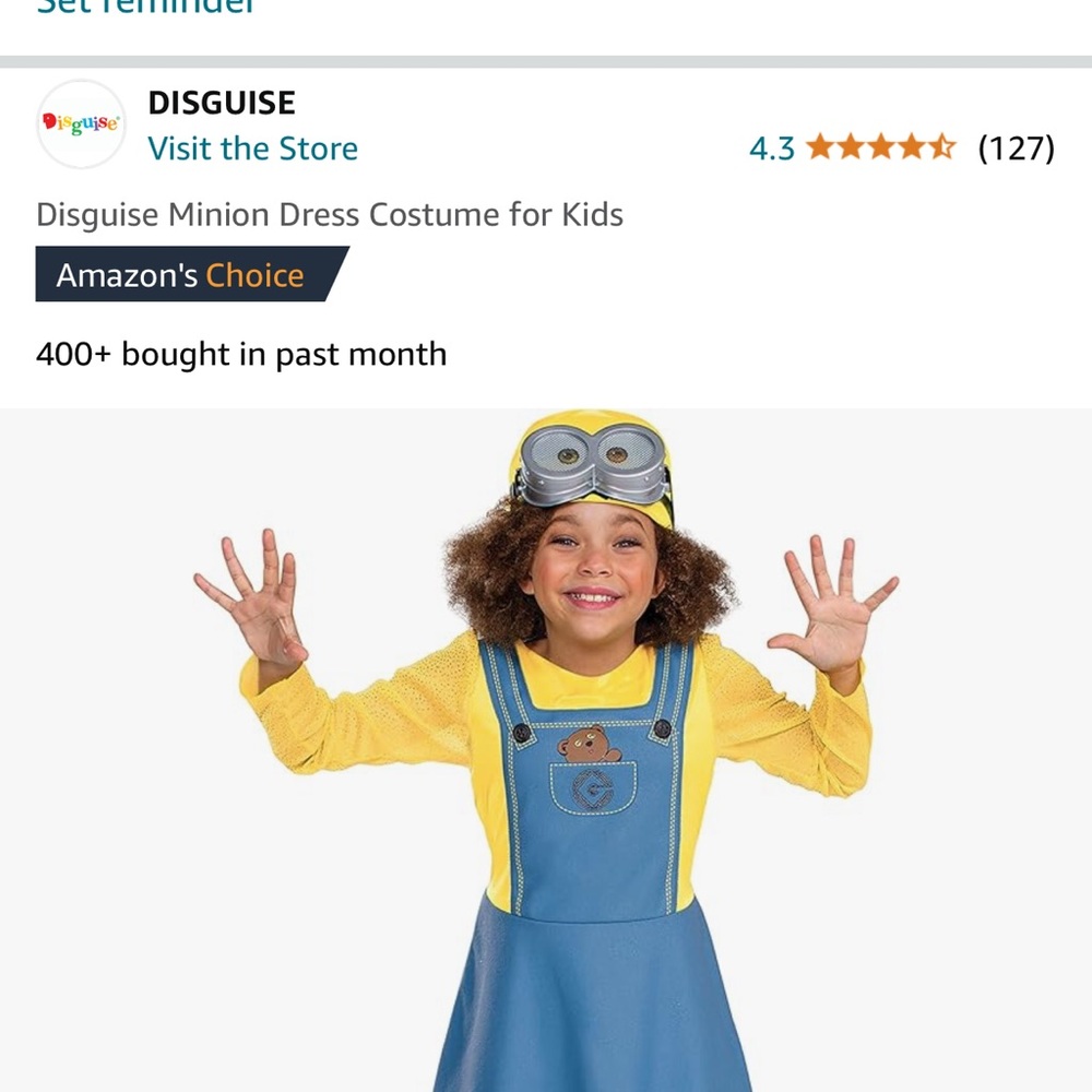 Kids Minion costume medium ⅞